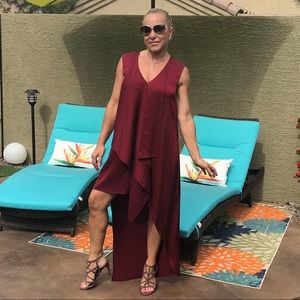 BCBG MAXAZIRA  ASYMMETRICAL High/low Mini Dress